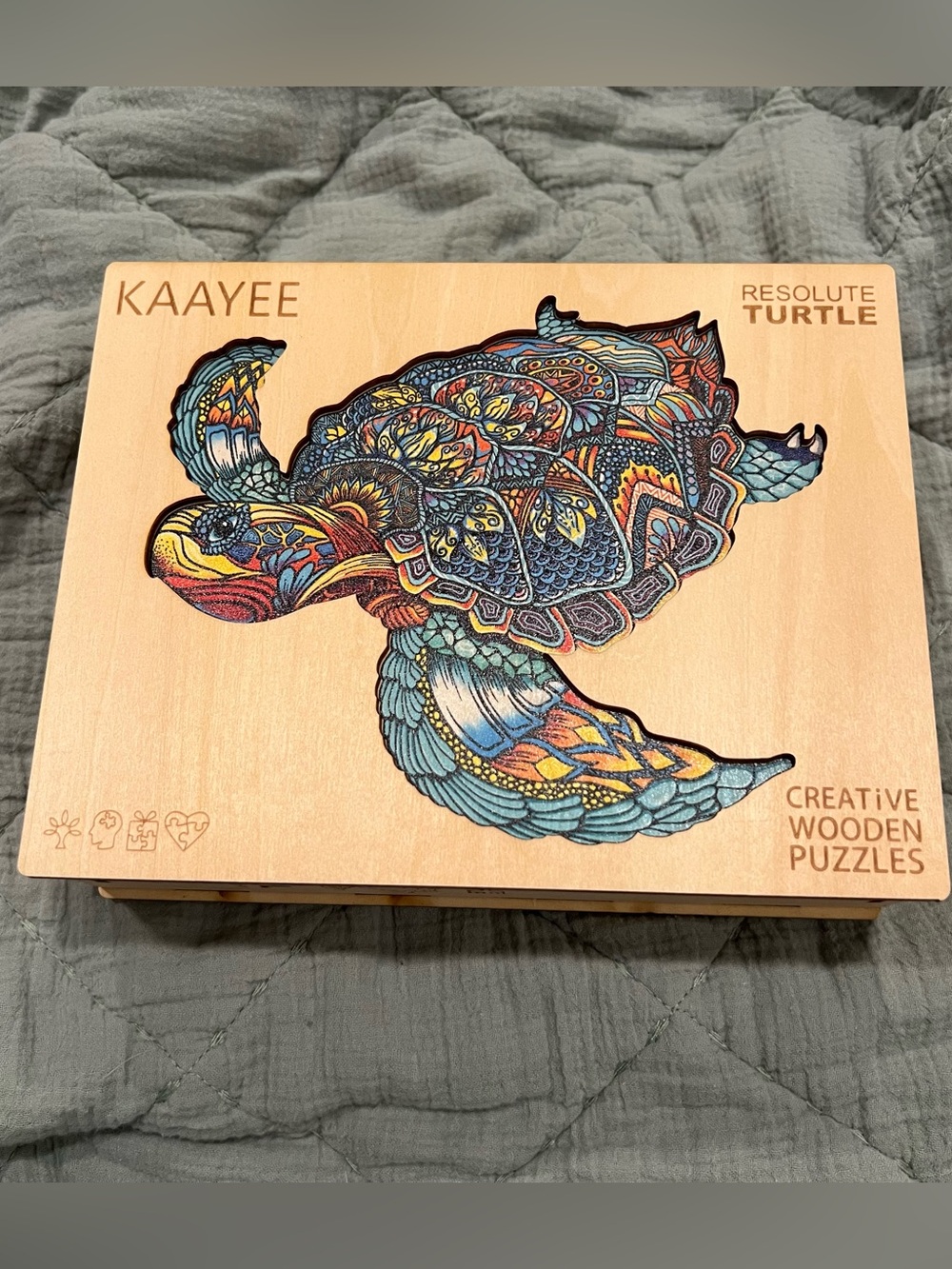 KAAYEE Resolute Turtle Wooden Puzzle - Large 301 pieces